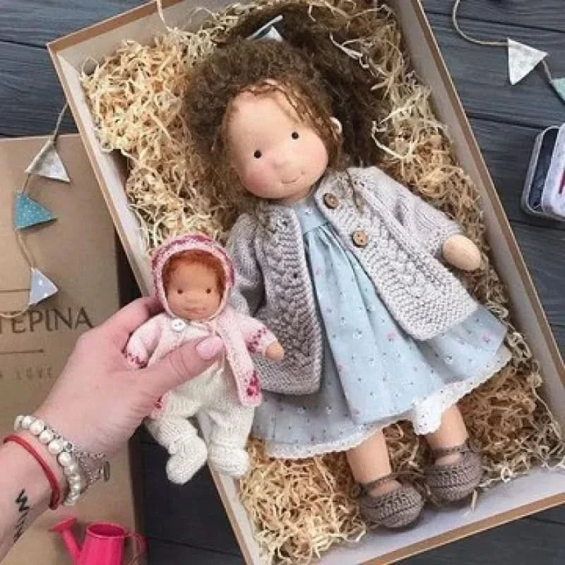 Handmade Cotton Plush Doll – Waldorf-Style Toy