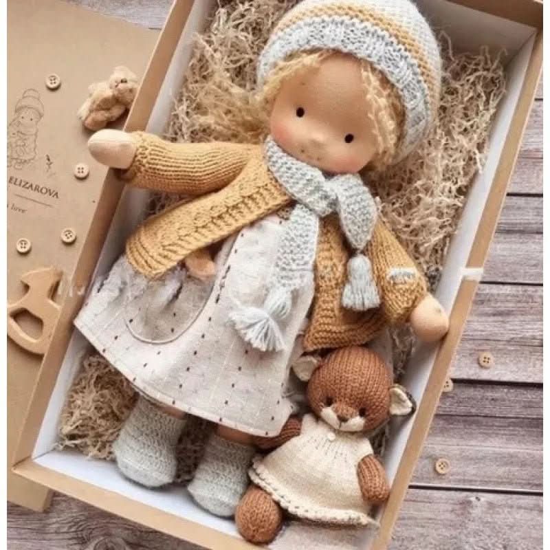 Handmade Cotton Waldorf Doll for Imaginative Play