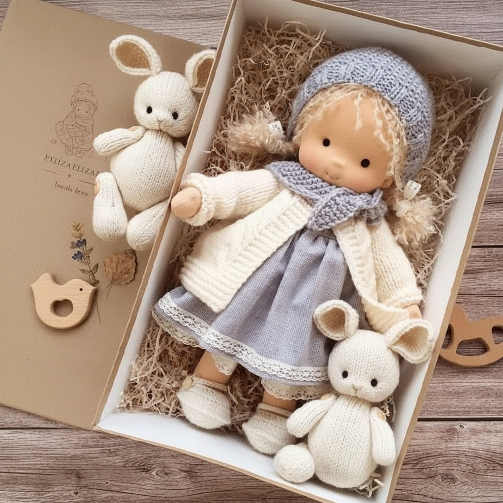 Handmade Cotton Waldorf Doll for Imaginative Play
