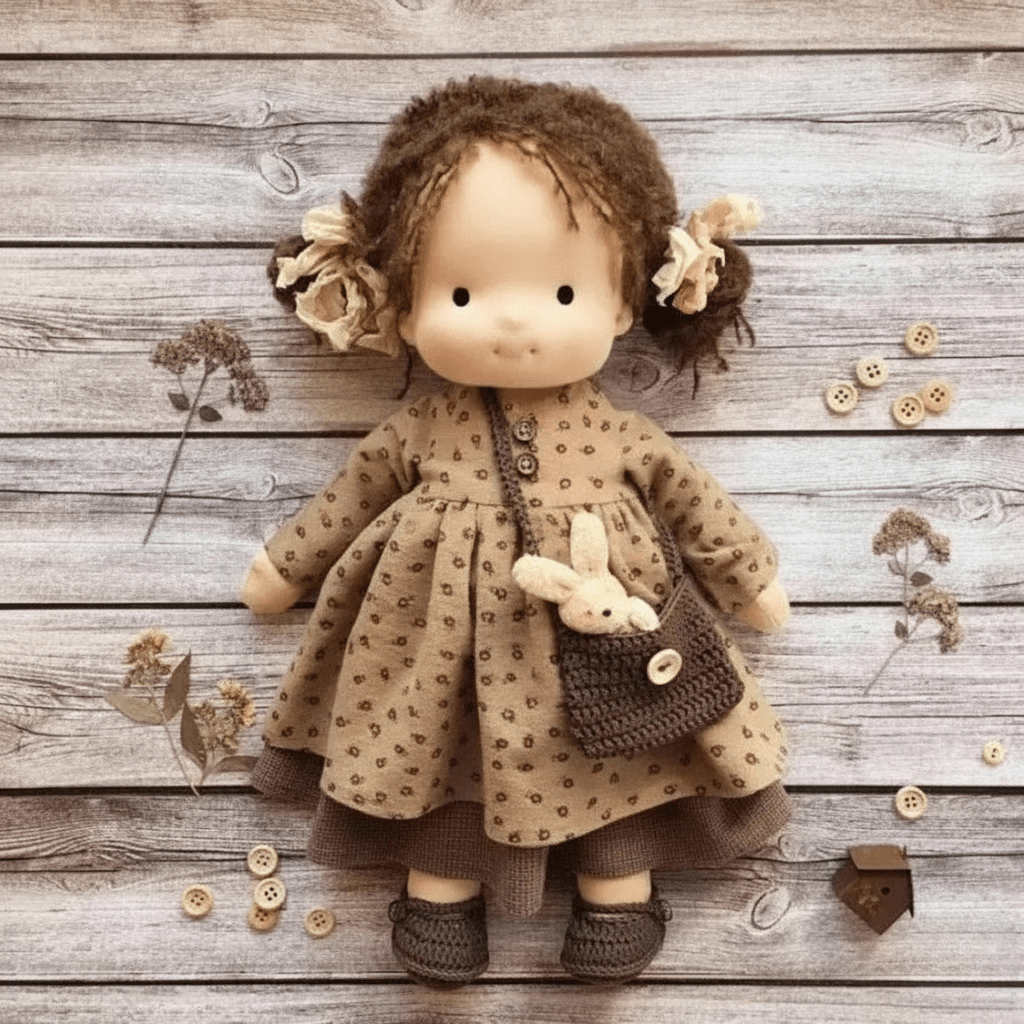 Handmade Cotton Waldorf Doll for Imaginative Play