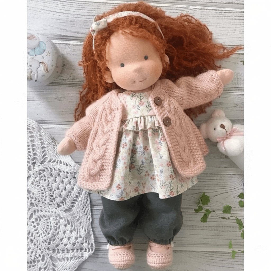 Handmade Cotton Waldorf Doll for Imaginative Play