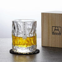 Handmade Edo Kiriko Whisky Glass in Wooden Gift Box