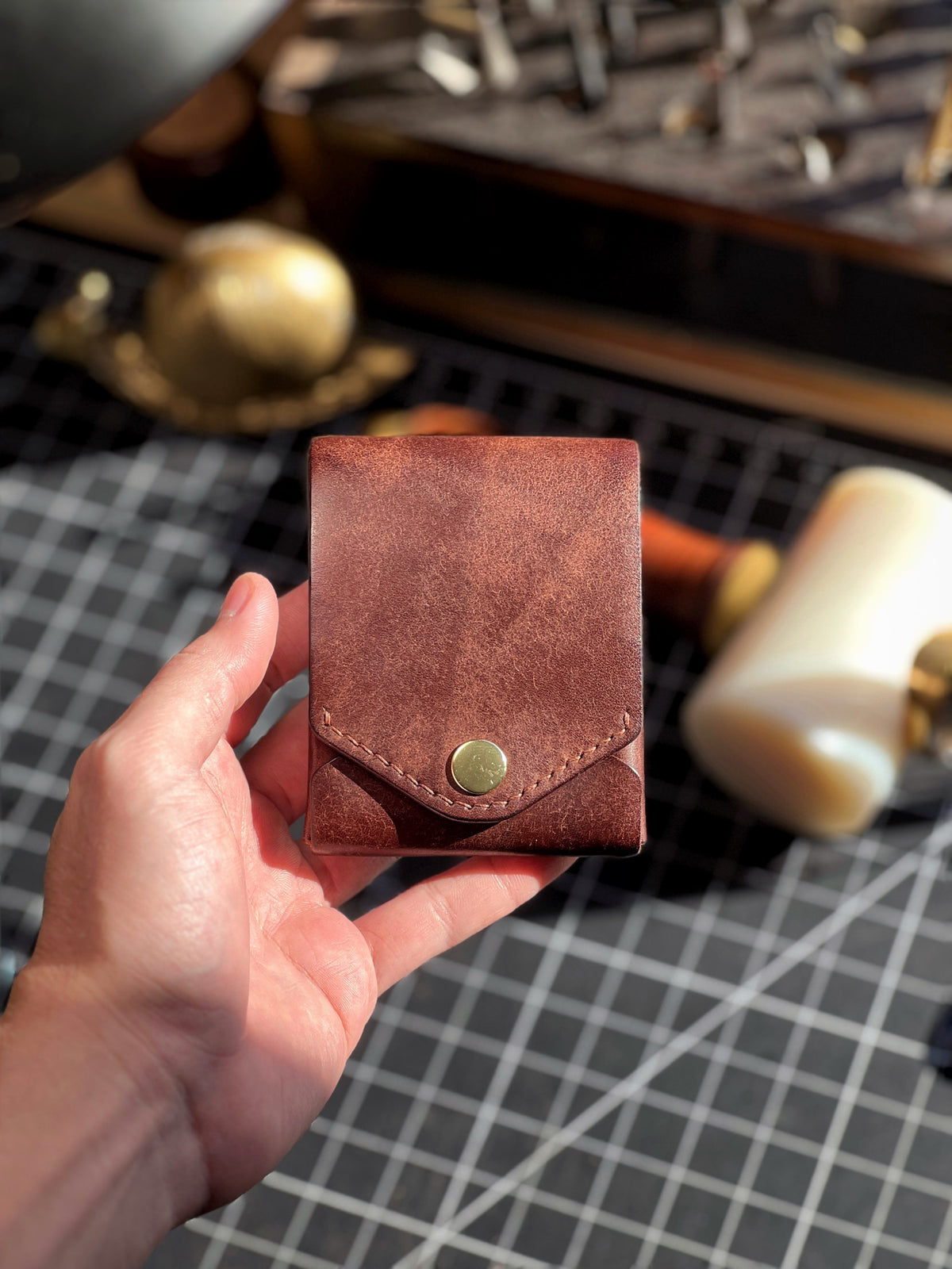 Handmade Full-Grain Leather Wallet with Pen Slot