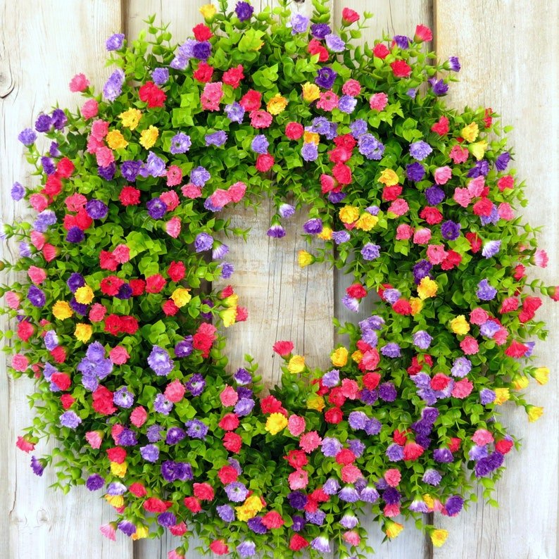 Handmade Grapevine Floral Spring & Summer Door Wreath