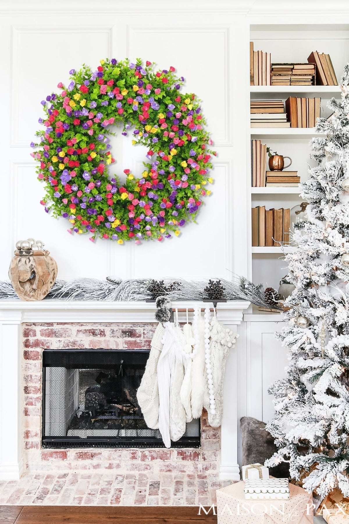 Handmade Grapevine Floral Spring & Summer Door Wreath