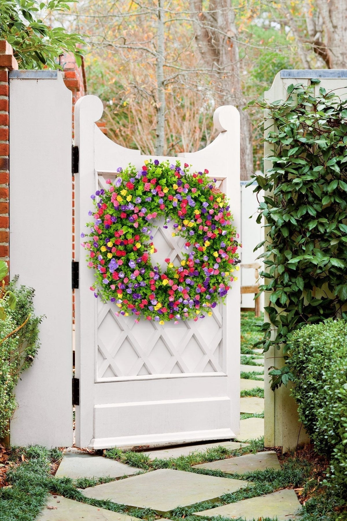 Handmade Grapevine Floral Spring & Summer Door Wreath
