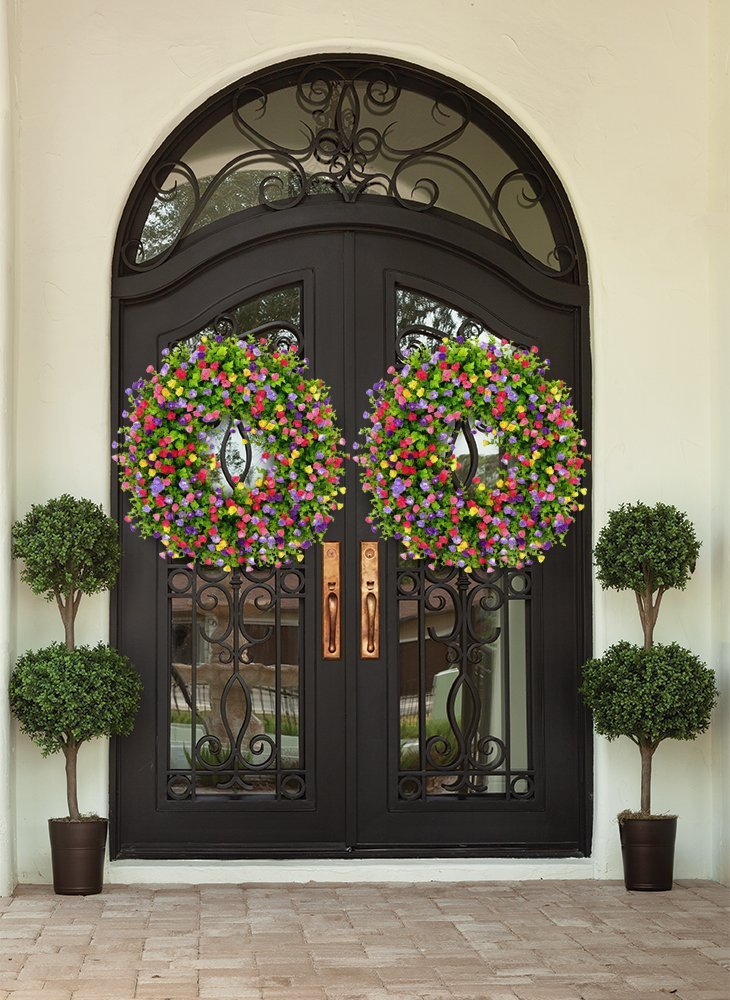 Handmade Grapevine Floral Spring & Summer Door Wreath