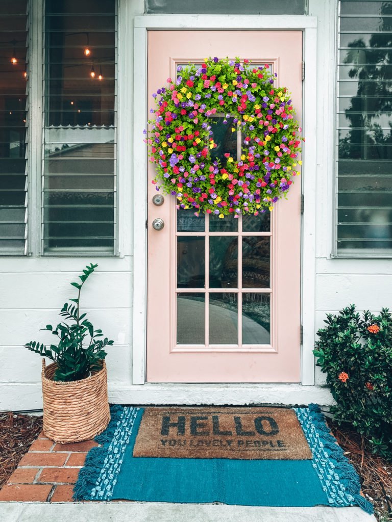 Handmade Grapevine Floral Spring & Summer Door Wreath