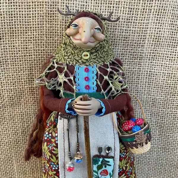 Handmade Kitchen Witch – Brings Luck and Protects Your Home