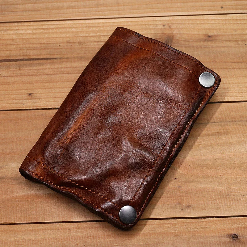 Handmade Leather Wallet with Multiple Card Slots