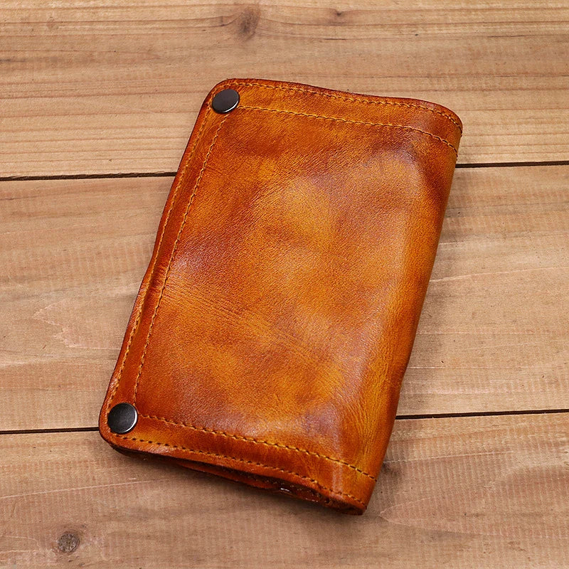 Handmade Leather Wallet with Multiple Card Slots