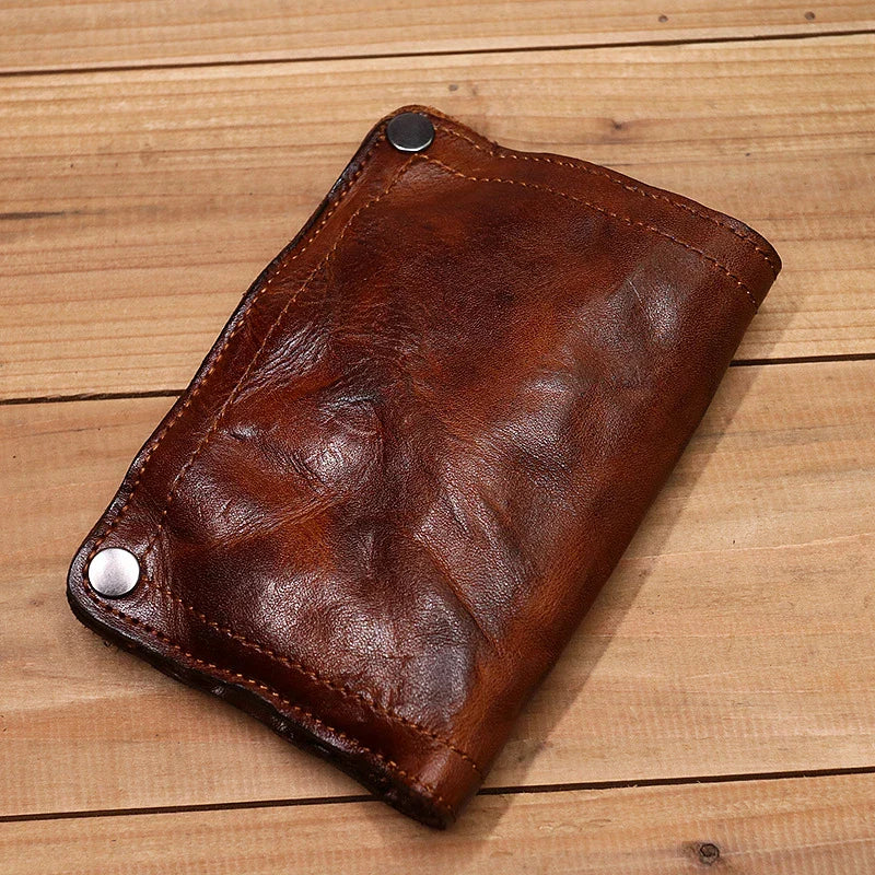 Handmade Leather Wallet with Multiple Card Slots