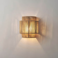 Handmade Rope Wall Sconce – Warm Ambient Wall Light for Cozy Living Rooms