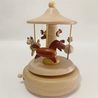 Handmade Rotating Wooden Music Box for Gifts