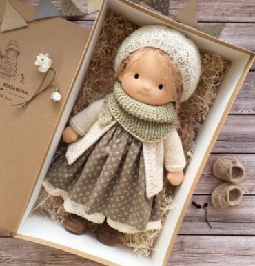 Handmade Soft Fabric Waldorf Doll - Creative Toy for Children