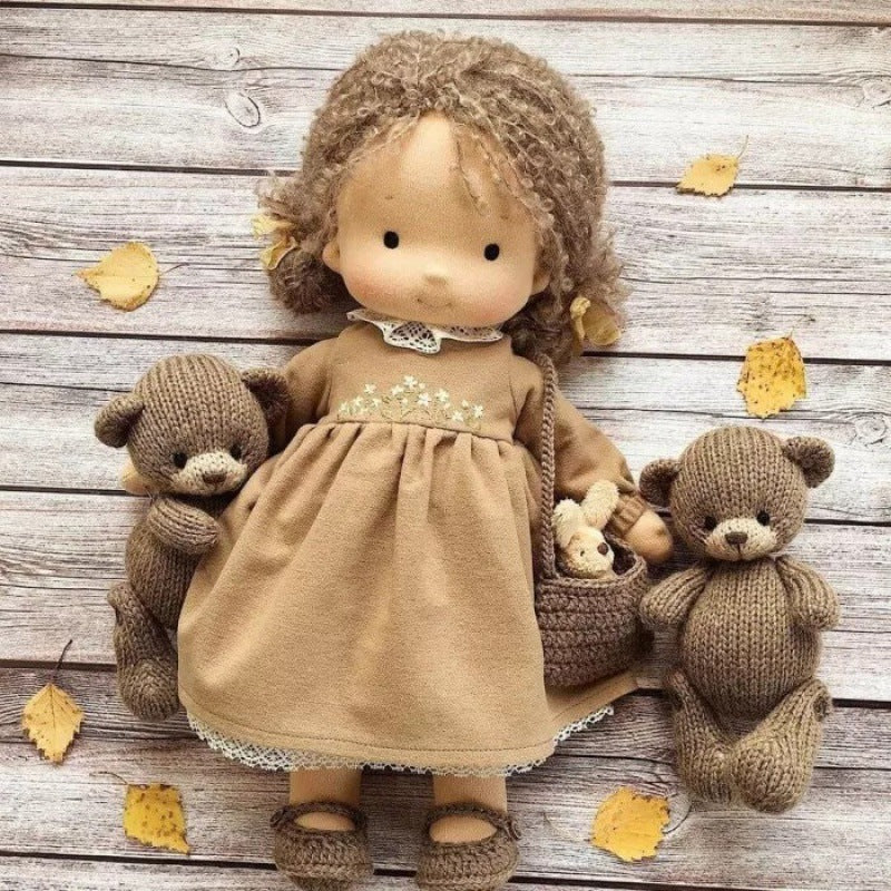 Handmade Waldorf Doll – Natural Educational Toy for Children's Imaginative Play