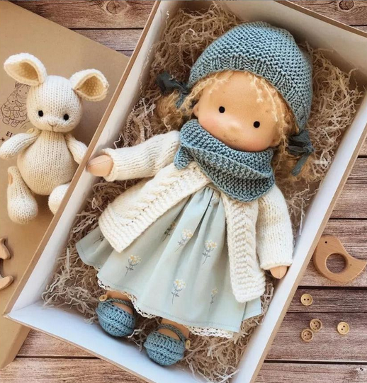 Handmade Waldorf Doll – Natural Educational Toy for Children's Imaginative Play