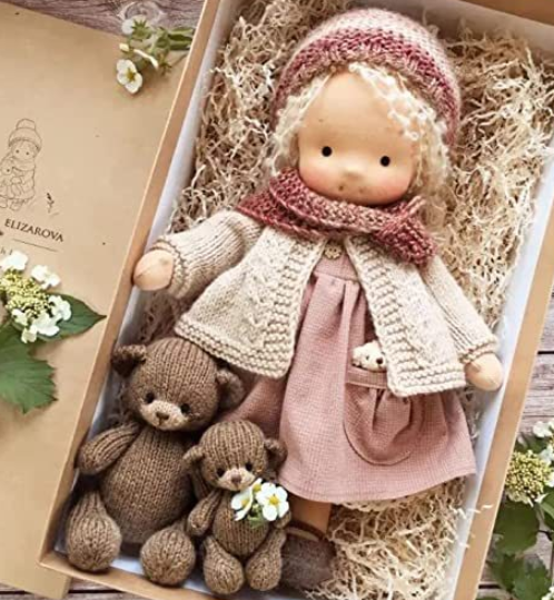 Handmade Waldorf Doll – Natural Educational Toy for Children's Imaginative Play