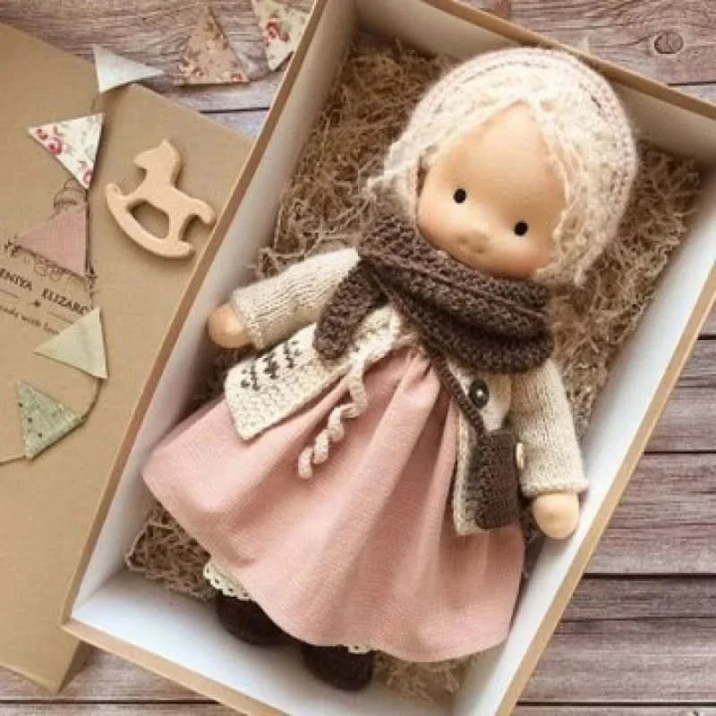 Handmade Waldorf-Style Cotton Plush Doll Toy