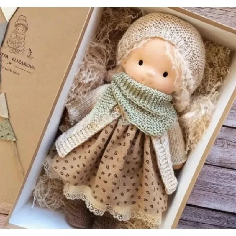 Handmade Waldorf-Style Cotton Plush Doll Toy