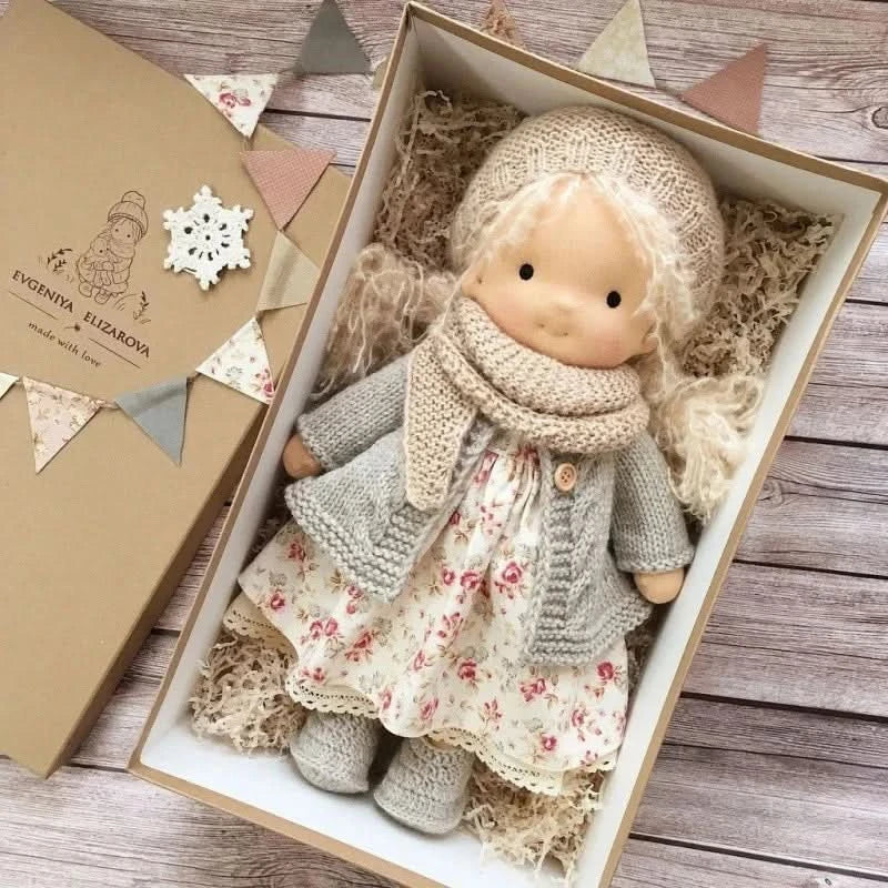 Handmade Waldorf-Style Cotton Plush Doll Toy