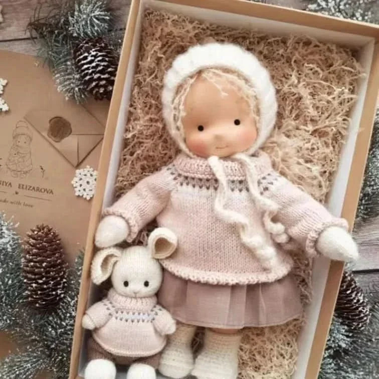 Handmade Waldorf-Style Cotton Plush Doll Toy