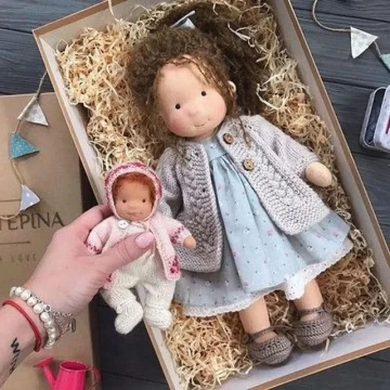 Handmade Waldorf-Style Cotton Plush Doll Toy