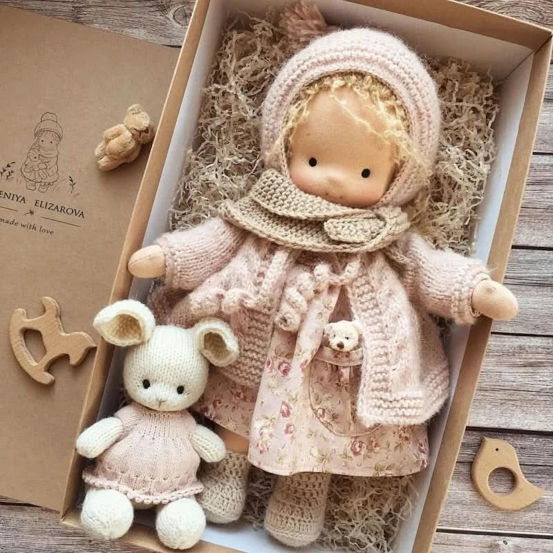 Handmade Waldorf-Style Cotton Plush Doll Toy