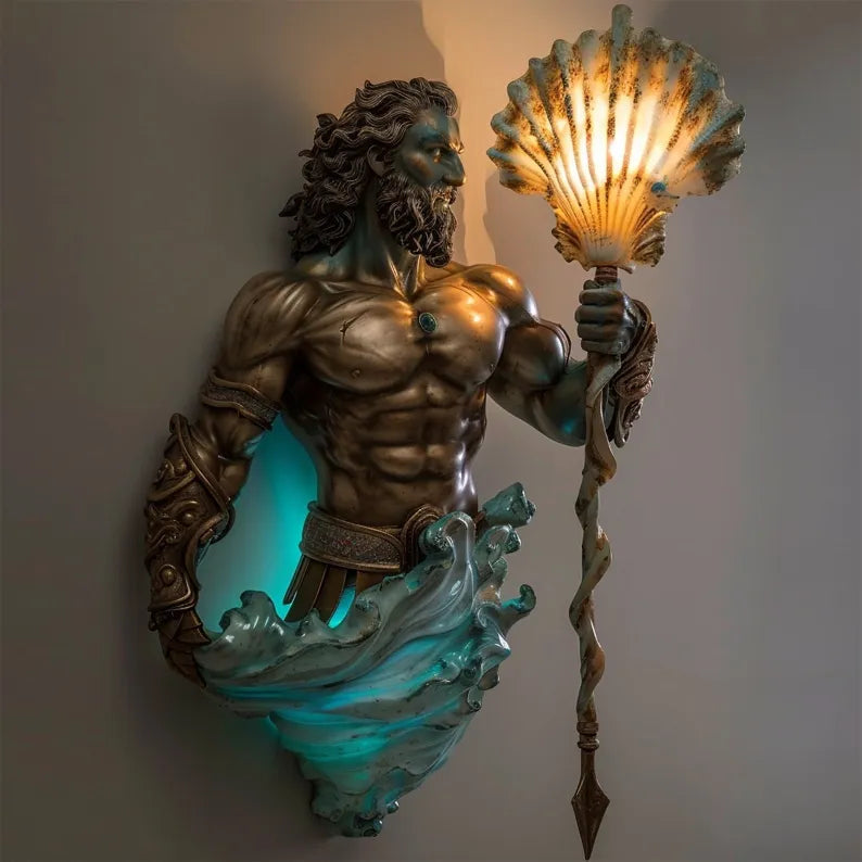Handmade Wall Light with Soft LED Light – Fancy Spiritual Theme – Cordless Sconce