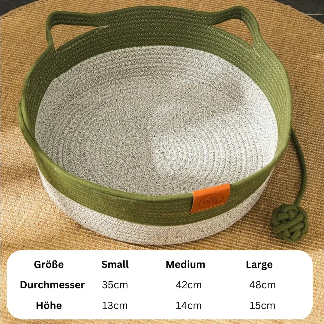 Handwoven Cotton Rope Cat Bed