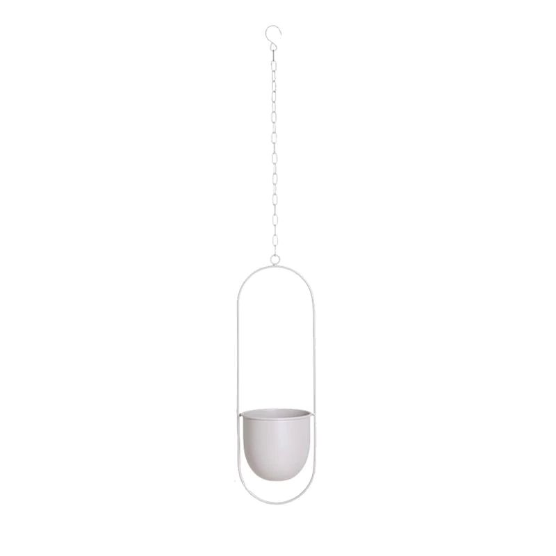Hanging Planter – Elegant Metal Indoor and Outdoor Plant Pot with Chain