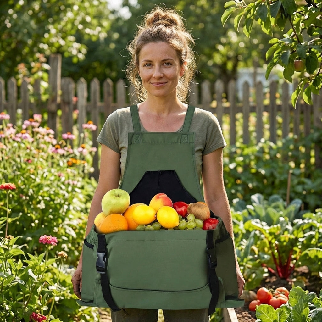 Harvest Apron with Large Gathering Pouch