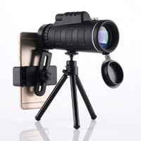 HD Monocular – High-Powered Waterproof Telescope with Smartphone Holder & Tripod