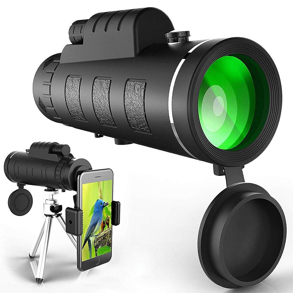 HD Monocular – High-Powered Waterproof Telescope with Smartphone Holder & Tripod