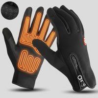 Heated Winter Gloves with Touchscreen Grip and Zipper Cuffs