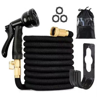 Heavy-Duty Expandable Garden Hose with 8 Spray Modes