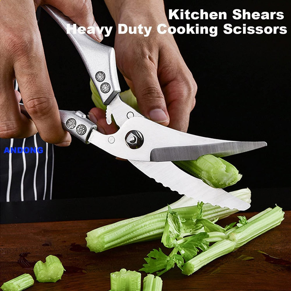 Heavy-Duty Stainless Steel Bone-Cutting Scissors