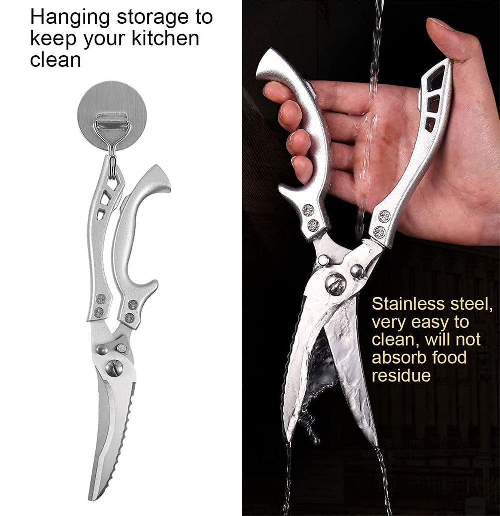 Heavy-Duty Stainless Steel Bone-Cutting Scissors