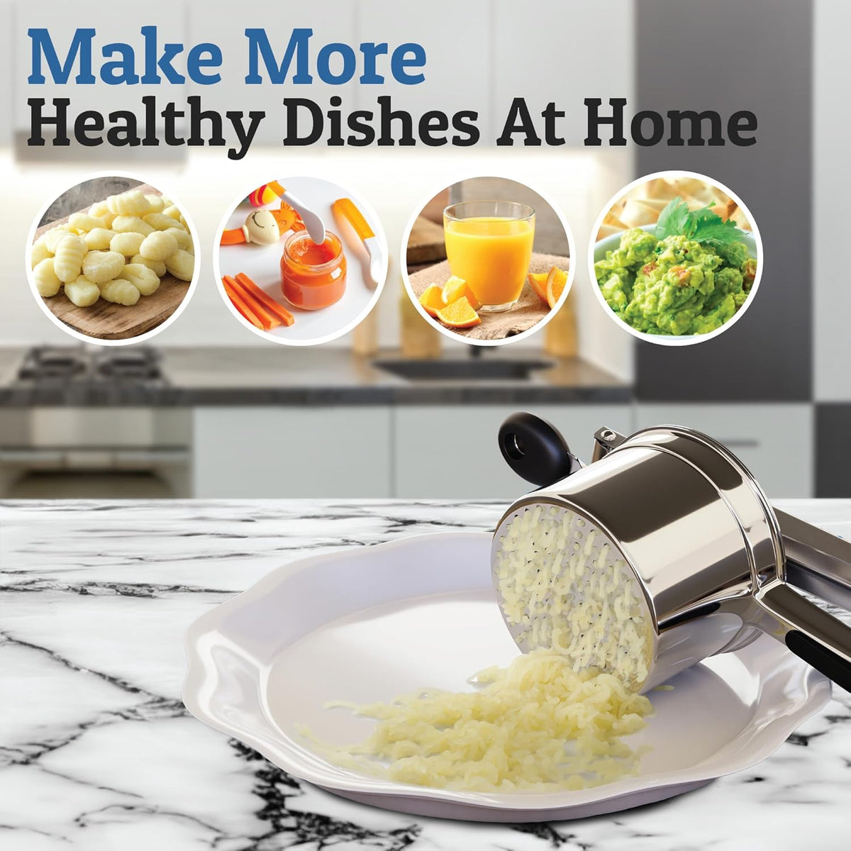 Heavy-Duty Stainless Steel Potato Masher for Smooth Mash