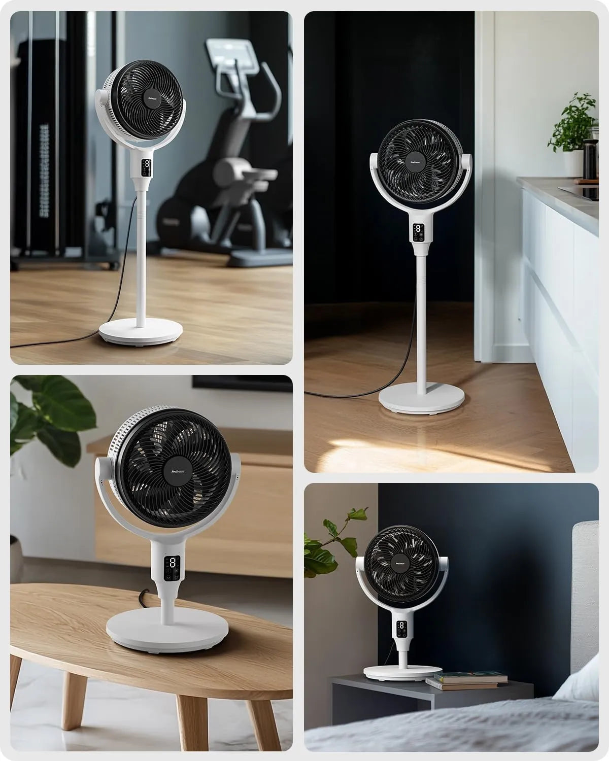 Height-Adjustable Modern Desk Fan