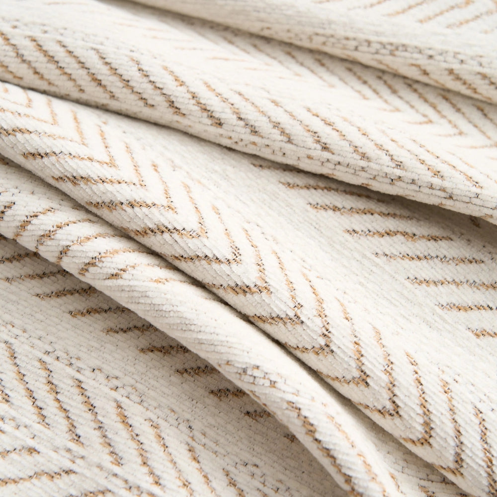 Herringbone Chenille Sofa Cover with Tassels