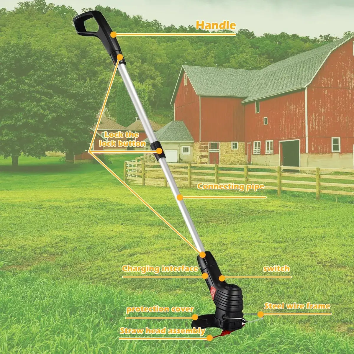High-Performance Cordless Grass Trimmer