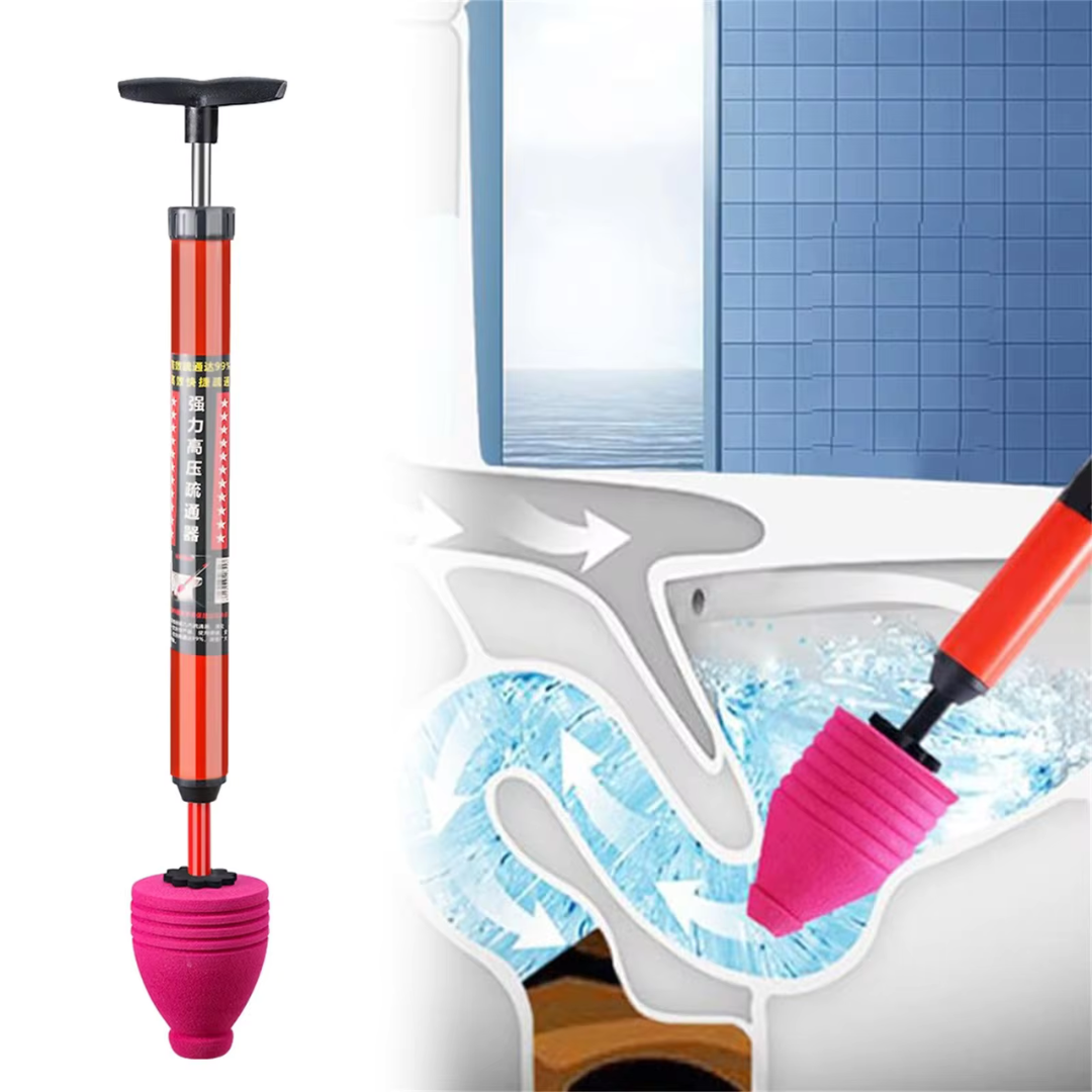 High-Pressure Air Drain Plunger for Quick and Effective Unclogging of Toilets and Pipes