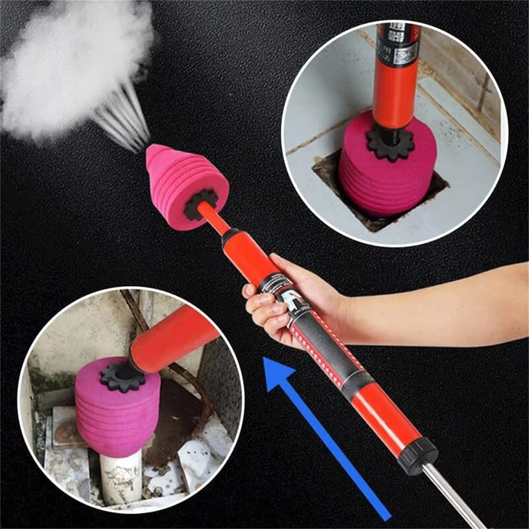 High-Pressure Air Drain Plunger for Quick and Effective Unclogging of Toilets and Pipes