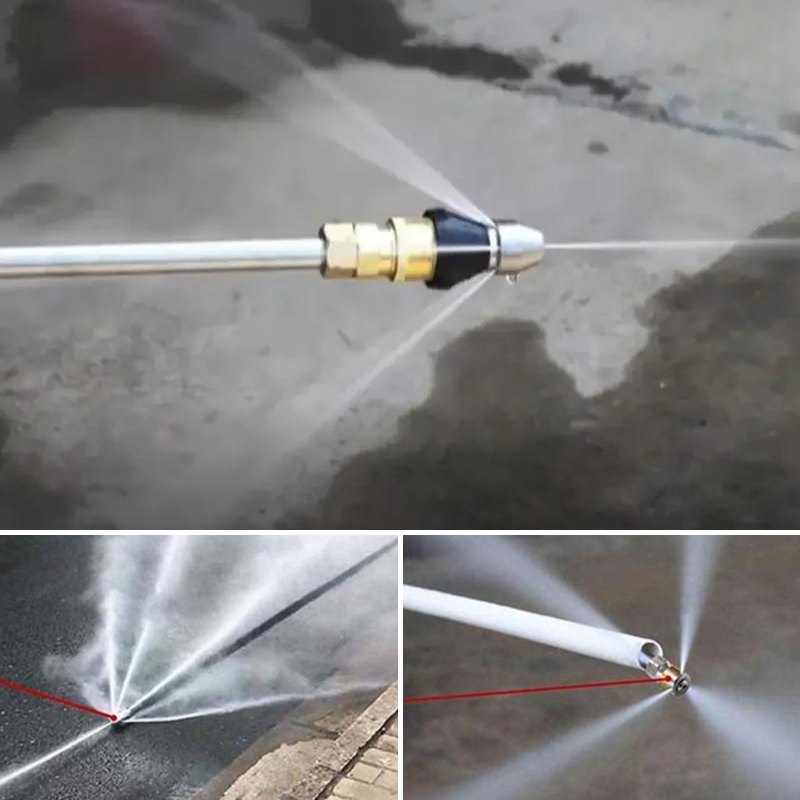 High-Pressure Drain Jet Nozzle – Stainless Steel Sewer Cleaning Jetter for Fast Pipe Unclogging