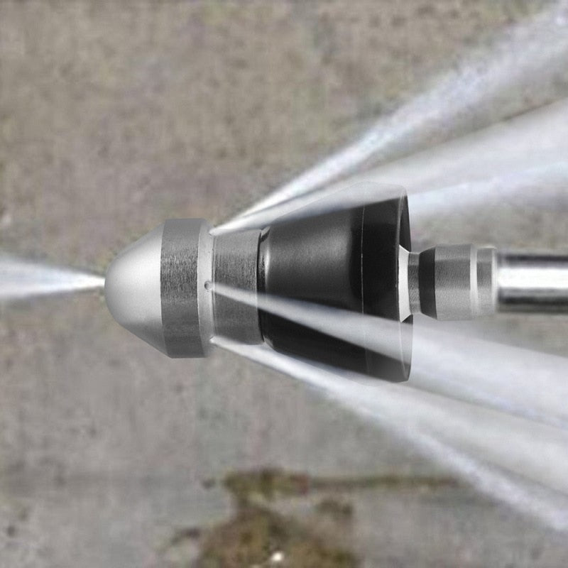 High-Pressure Drain Jet Nozzle – Stainless Steel Sewer Cleaning Jetter for Fast Pipe Unclogging