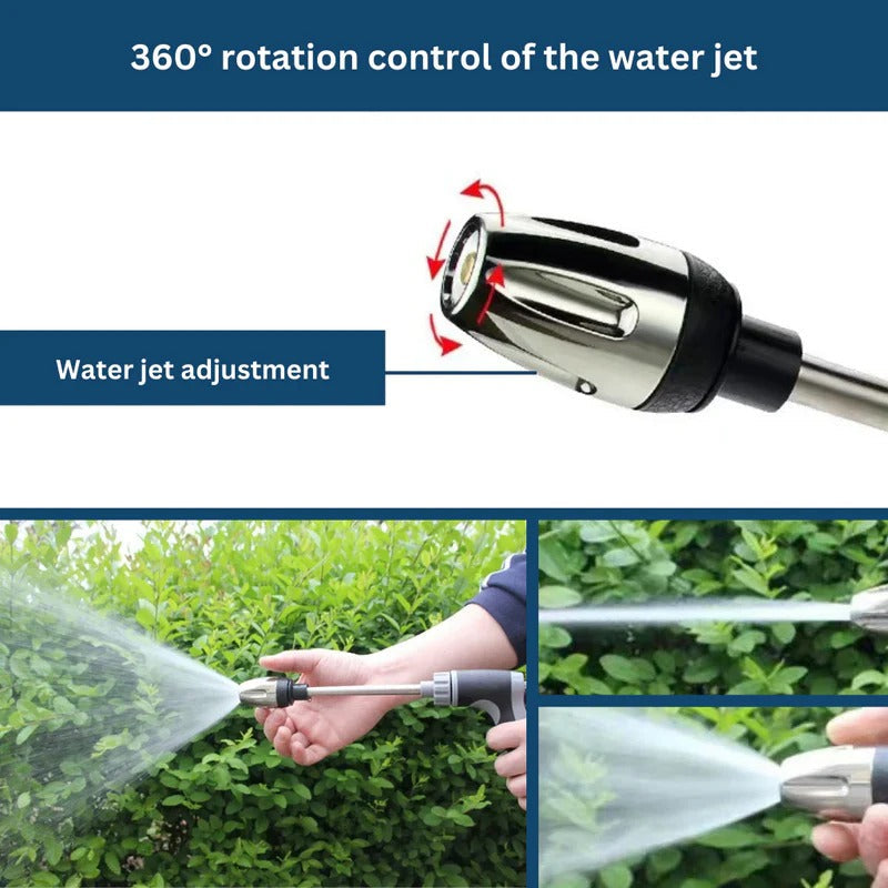 High-Pressure Garden Hose Nozzle with 360° Spray