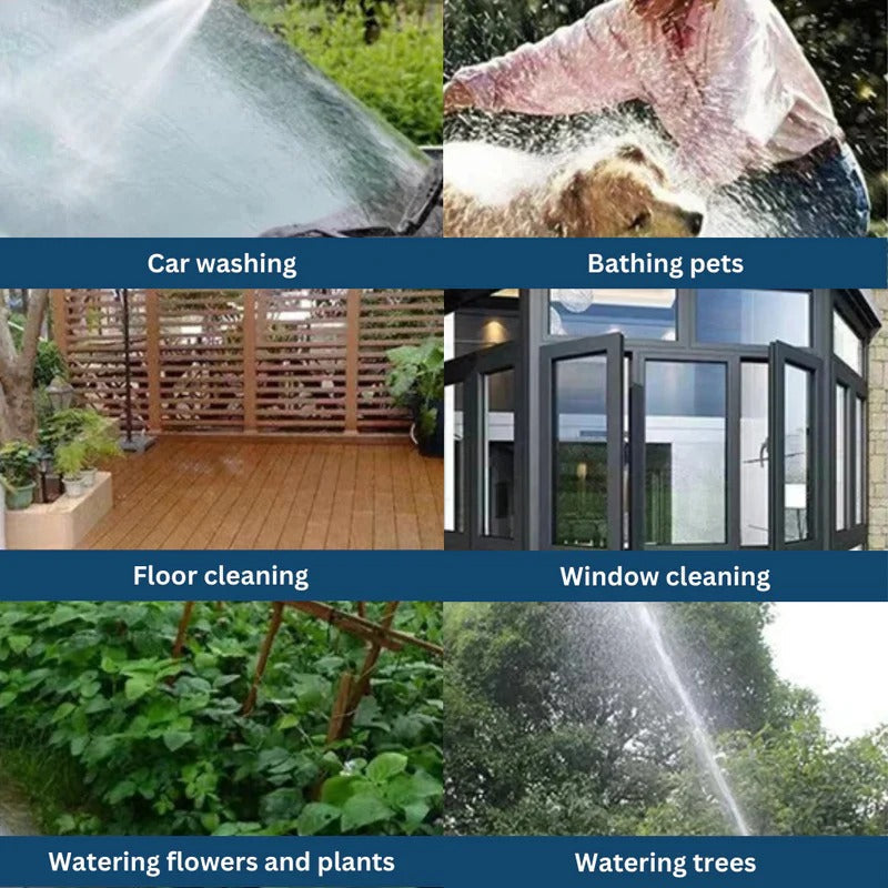 High-Pressure Garden Hose Nozzle with 360° Spray