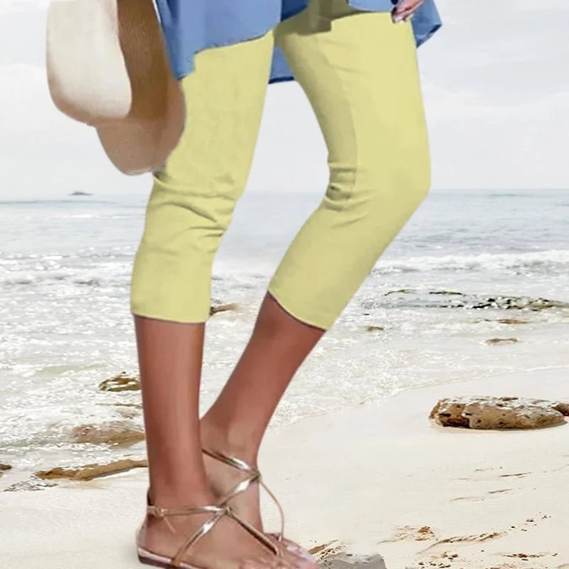 High-Waisted Autumn Stretch Trousers