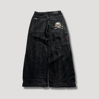 High-Waisted Black Baggy Jeans